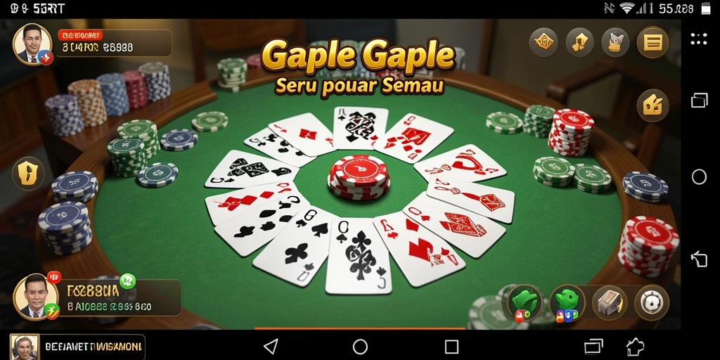 Screenshot gameplay Gaple dengan tampilan yang menarik dan interaktif.