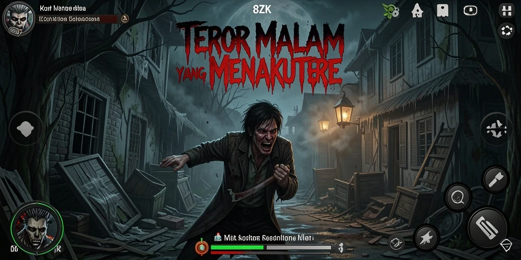 Screenshot gameplay menampilkan suasana Horror yang mencekam dan menegangkan.