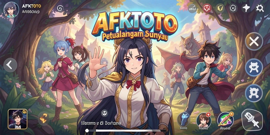 Tampilan seru gameplay AFKTOTO dengan karakter Anime yang dinamis.