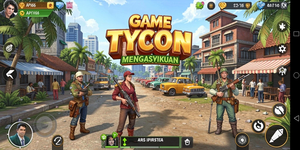 Tampilan gameplay menarik dari API66 yang menampilkan strategi Tycoon.