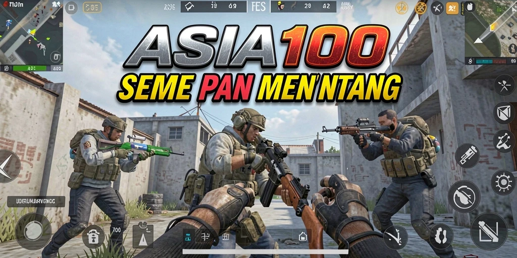 Gambaran gameplay seru dari ASIA100 dengan aksi tembak-menembak.