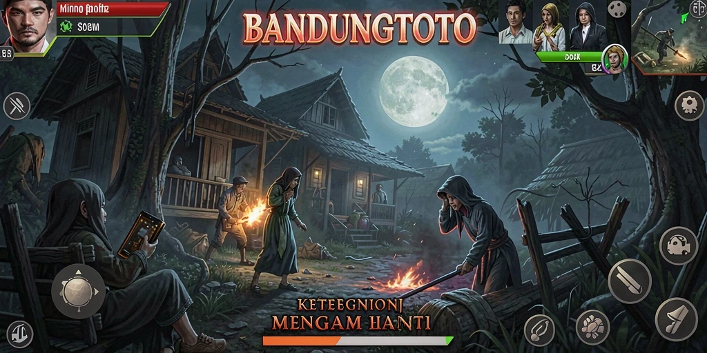 Screenshot gameplay BANDUNGTOTO yang menampilkan suasana mencekam.