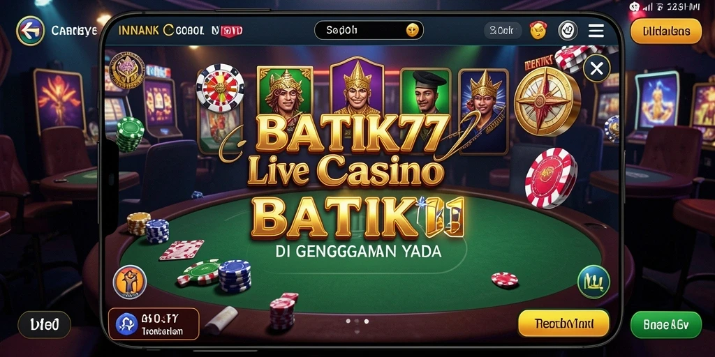 Tampilan permainan langsung yang imersif di BATIK77.