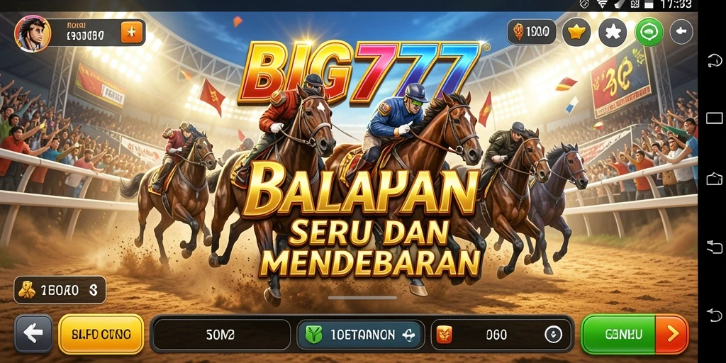 Screenshot gameplay BIG777 yang menampilkan aksi balapan mendebarkan.