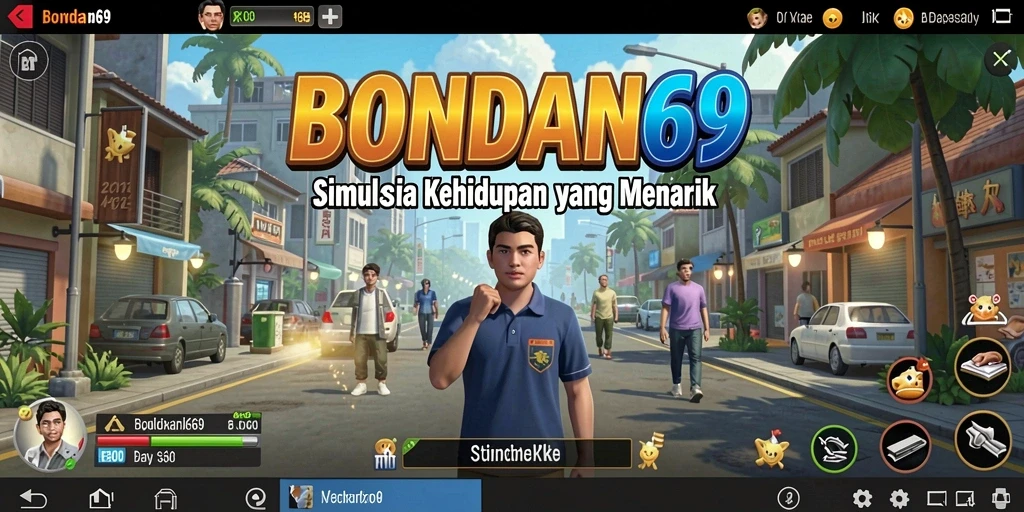 Gameplay BONDAN69 yang menampilkan interaksi karakter dan pengaturan kehidupan.