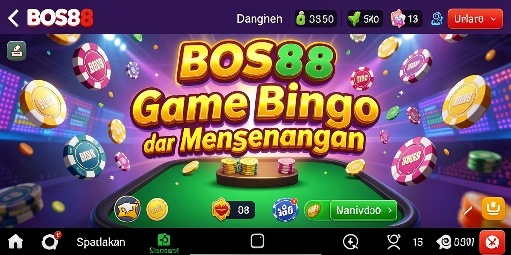 Screenshot gameplay BOS88 menampilkan suasana bingo yang menyeru.