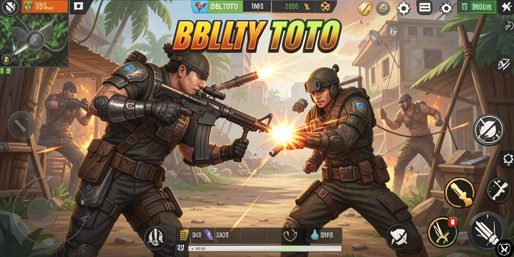 Tangkapan layar menampilkan pertempuran intens Battle Royale di DBLTOTO.