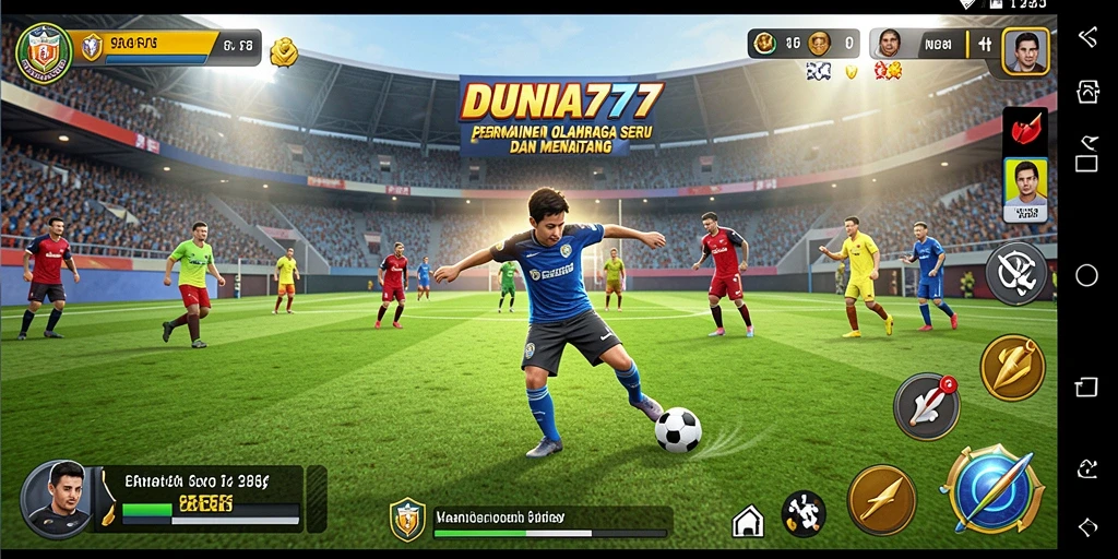 Tampilan gameplay seru dengan aksi olahraga penuh adrenalin.