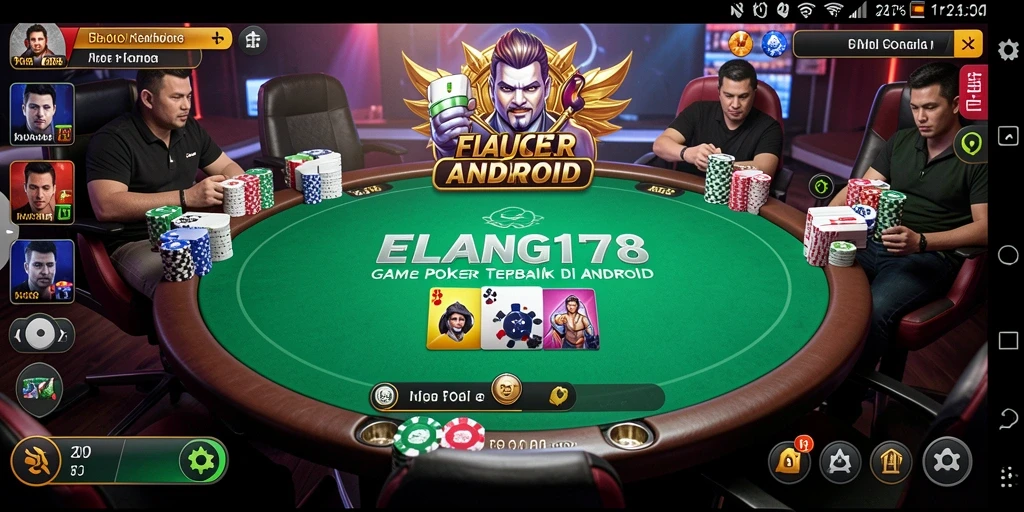 Screenshot gameplay ELANG178 yang menampilkan pertarungan seru di Poker.