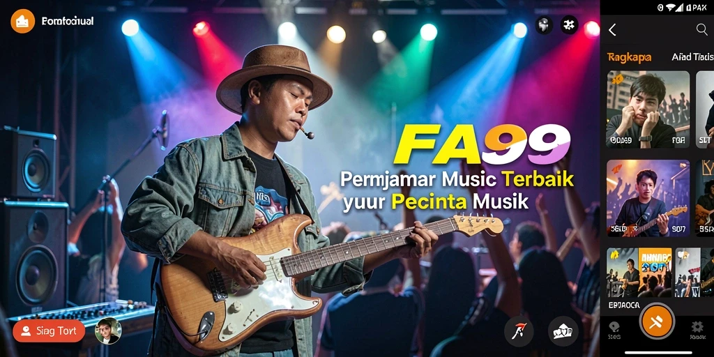 Tampilan gameplay FA99 yang menarik dengan efek musik yang memukau.