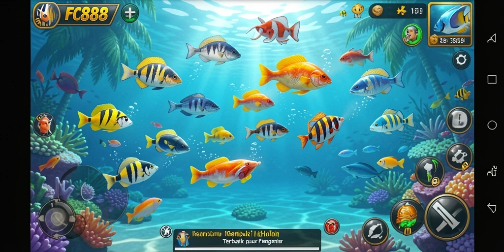 Gameplay seru menembak ikan di laut dengan grafik menawan.