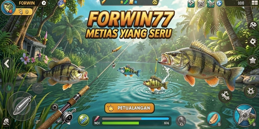 Tangkapan ikan yang menakjubkan dalam gameplay FORWIN77.