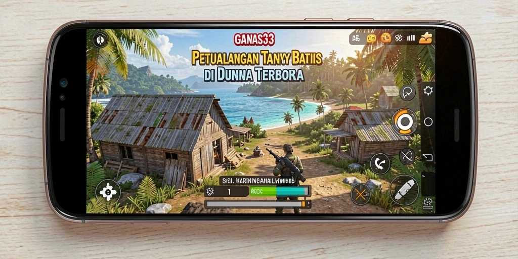 Screenshot GANAS33 menampilkan petualangan epik di dunia terbuka yang luas.