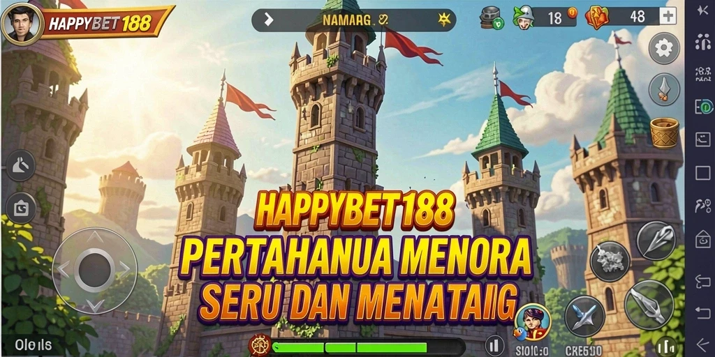 Screenshot gameplay Tower Defense yang menegangkan dari HAPPYBET188.