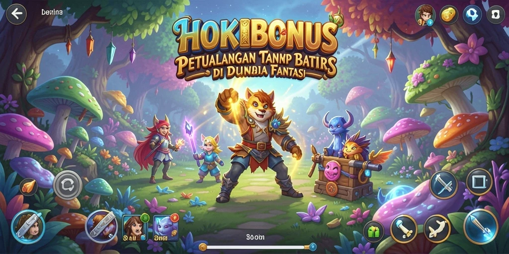 Tangkapan layar HOKIBONUS menampilkan aksi seru dalam petualangan yang menegangkan.