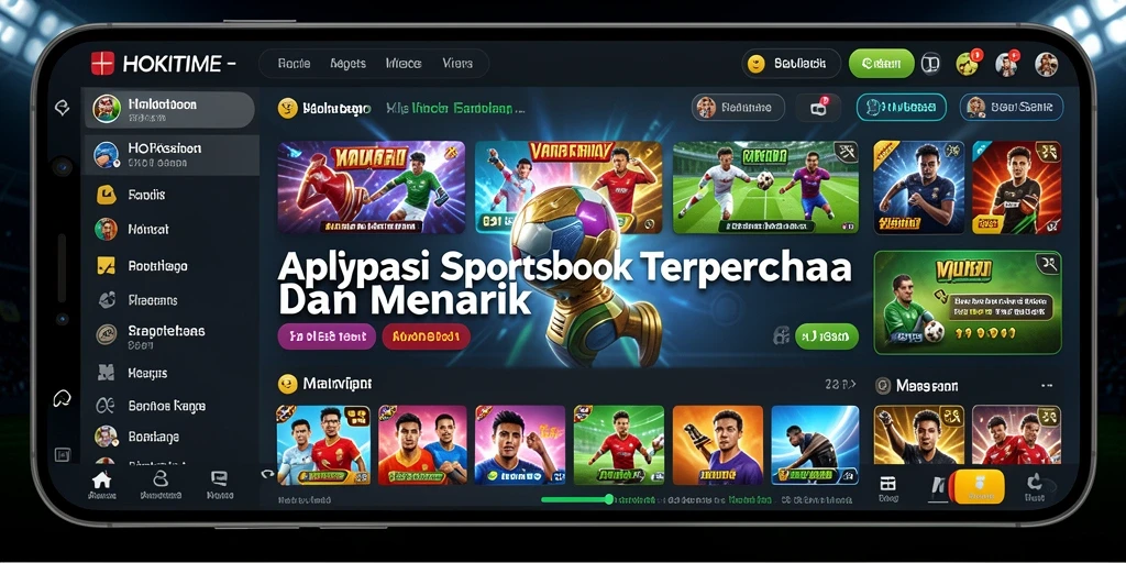Tampilan menarik dari gameplay HOKITIME saat bertaruh pada olahraga.