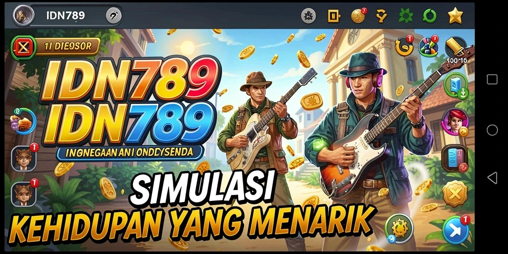 Tangkapan layar IDN789 menampilkan gameplay simulasi yang menarik.