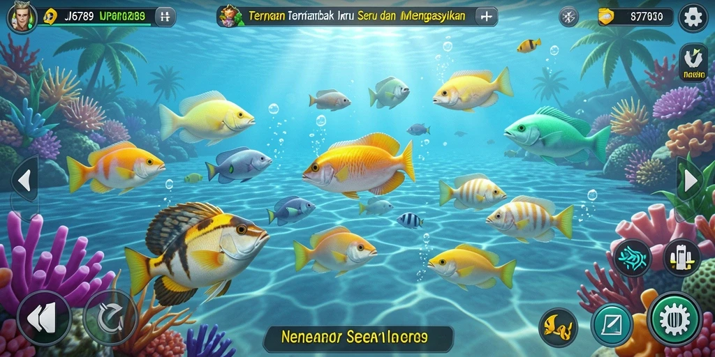 Screenshot gameplay seru Tembak Ikan di JP6789.