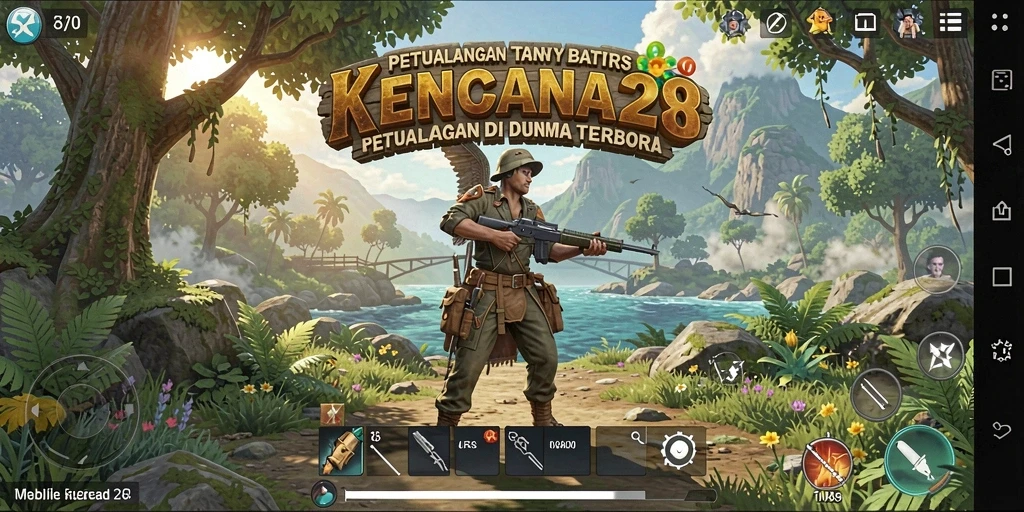 Tampilan gameplay KENCANA28 dalam dunia terbuka yang menakjubkan.