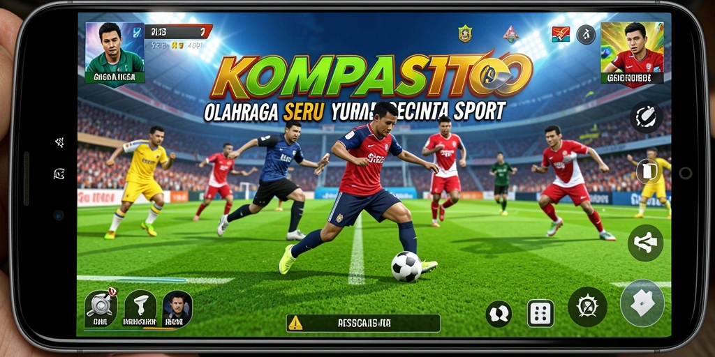 Tampilan gameplay seru dalam KOMPASTOTO yang menghadirkan aksi olahraga menegangkan.