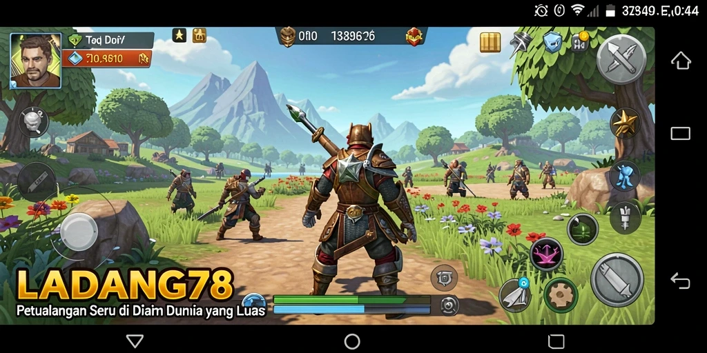 Tangkapan layar dari gameplay <strong>LADANG78</strong> menampilkan petualangan seru di dunia yang luas.
