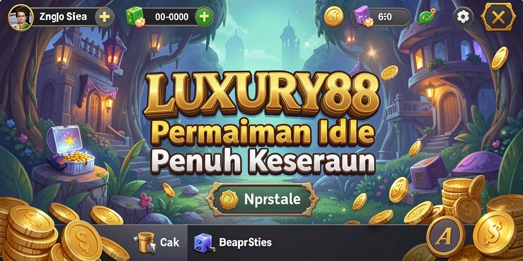Screenshot gameplay LUXURY88 menampilkan aksi Idle yang seru.