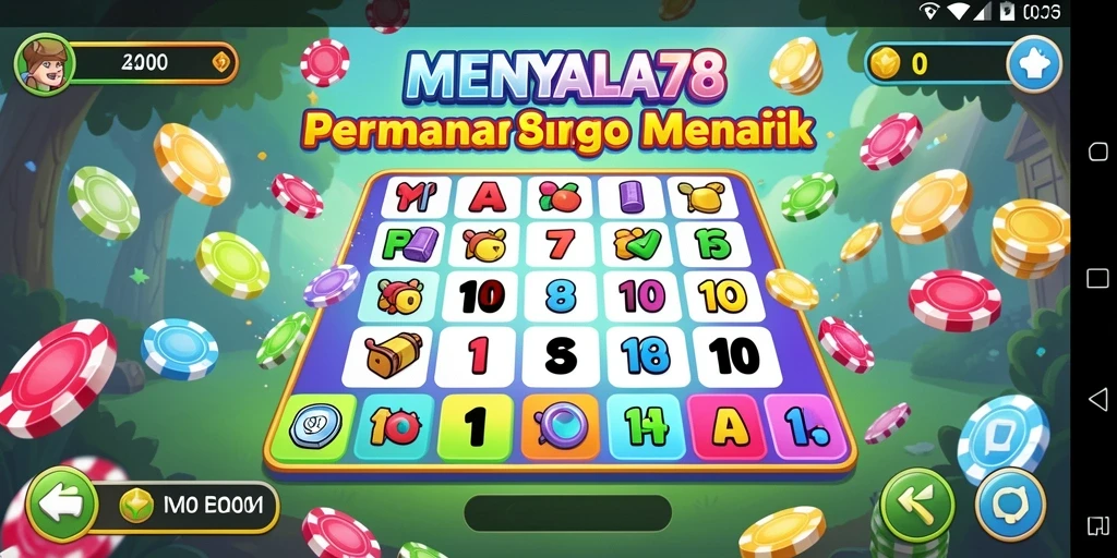 Tampilan gameplay seru dalam aplikasi Bingo MENYALA78.