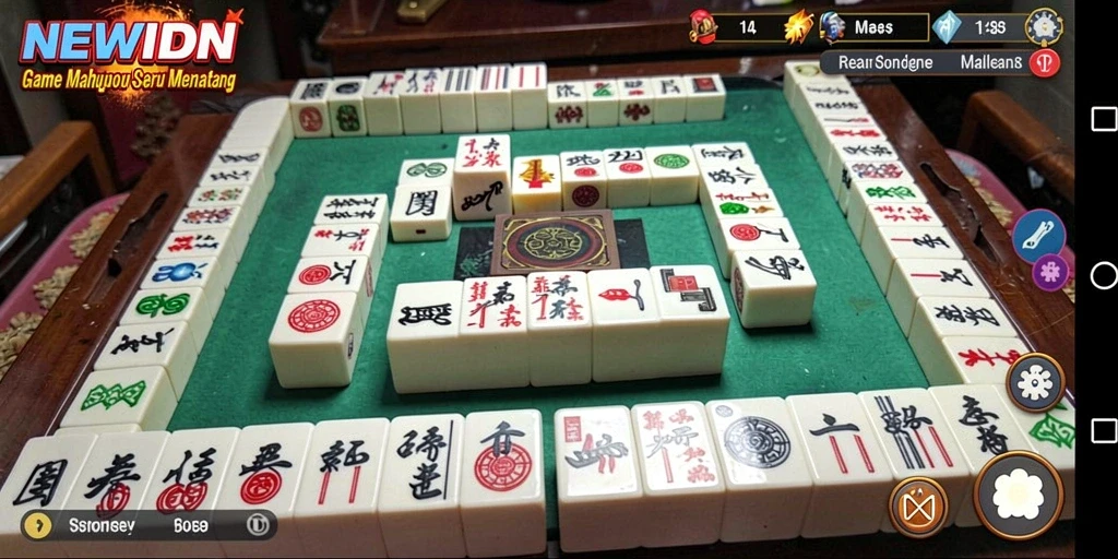 Tampilan gameplay menarik dari NEWIDN yang penuh tantangan Mahjong.