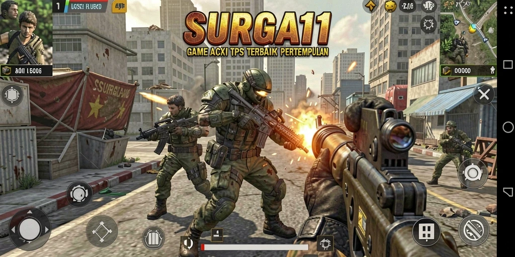 Tampilan gameplay mendebarkan dari <strong>SURGA11</strong> saat pertempuran berlangsung.