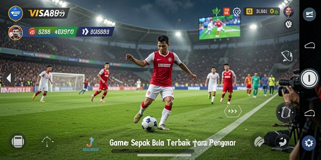 Tampilan gameplay <strong>VISA89</strong> dengan aksi sepak bola yang mendebarkan.